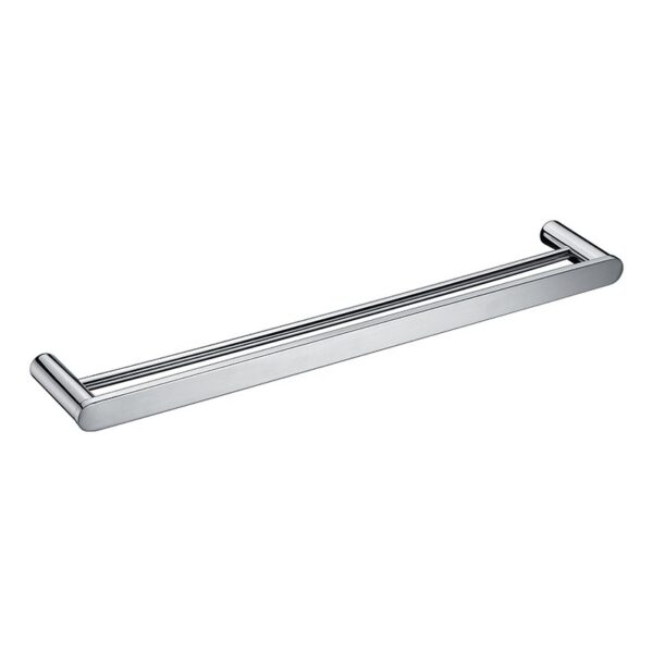 BADUNDKUCHE BK2302-800 SS RUND DOUBLE TOWEL RAIL 800MM CHROME AND COLOURED - Urban Designs Bathroom and Kitchen