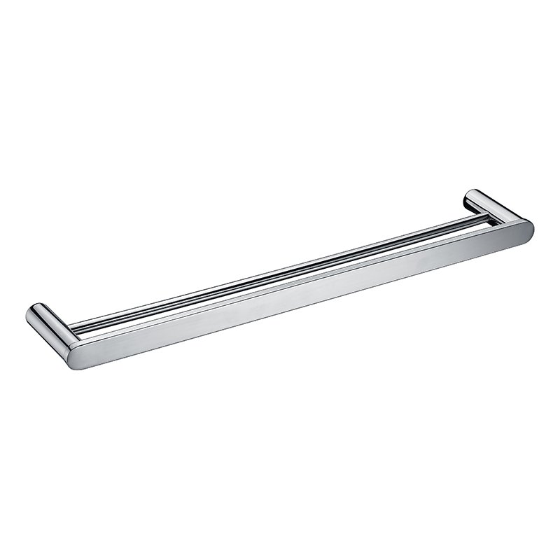 BADUNDKUCHE BK2302-800 SS RUND DOUBLE TOWEL RAIL 800MM CHROME AND COLOURED - Urban Designs Bathroom and Kitchen