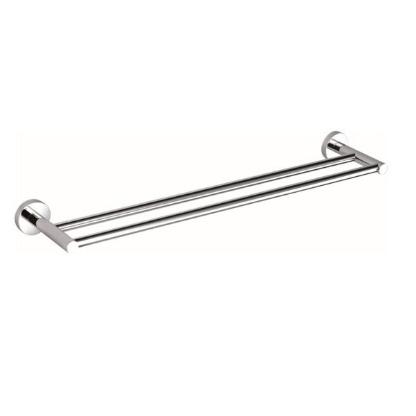 BADUNDKUCHE BK401-750 RUND DOUBLE TOWEL RAIL 750MM CHROME AND COLOURED - Urban Designs Bathroom and Kitchen