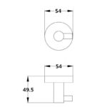 BADUNDKUCHE BK715 WÄHLEN 10 SINGLE ROBE HOOK CHROME - Urban Designs Bathroom and Kitchen