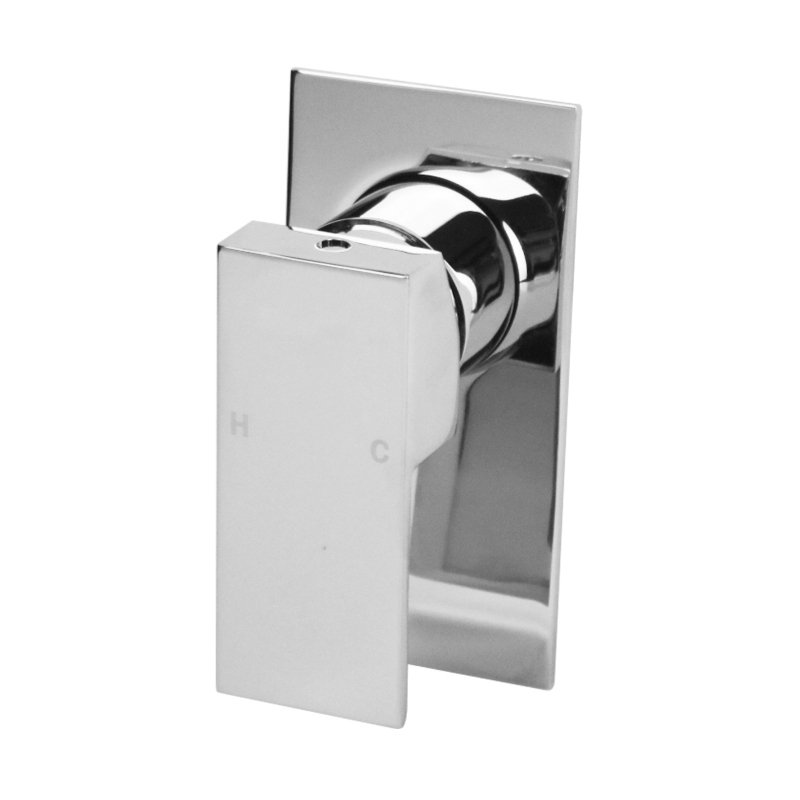 BADUNDKUCHE BKM104 ECKIG SHOWER MIXER CHROME / MATTE BLACK - Urban Designs Bathroom and Kitchen