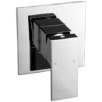 BADUNDKUCHE BKM105 ECKIG SHOWER MIXER CHROME / MATTE BLACK - Urban Designs Bathroom and Kitchen