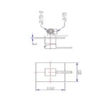 BADUNDKUCHE BKM105 ECKIG SHOWER MIXER CHROME / MATTE BLACK - Urban Designs Bathroom and Kitchen