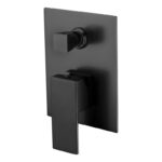 BADUNDKUCHE BKM106 ECKIG SHOWER DIVERTER MIXER CHROME / MATTE BLACK - Urban Designs Bathroom and Kitchen