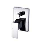 BADUNDKUCHE BKM106 ECKIG SHOWER DIVERTER MIXER CHROME / MATTE BLACK - Urban Designs Bathroom and Kitchen