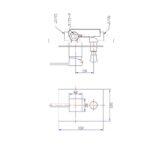BADUNDKUCHE BKM106 ECKIG SHOWER DIVERTER MIXER CHROME / MATTE BLACK - Urban Designs Bathroom and Kitchen