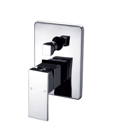 BADUNDKUCHE BKM106 ECKIG SHOWER DIVERTER MIXER CHROME / MATTE BLACK - Urban Designs Bathroom and Kitchen