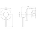 BADUNDKUCHE BKM206 RUND BATH/SHOWER MIXER CHROME AND COLOURED - Urban Designs Bathroom and Kitchen