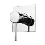 BADUNDKUCHE BKM207 RUND BATH/SHOWER MIXER CHROME / MATTE BLACK - Urban Designs Bathroom and Kitchen