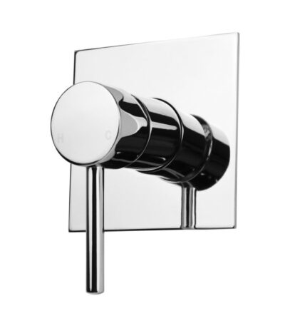 BADUNDKUCHE BKM207 RUND BATH/SHOWER MIXER CHROME / MATTE BLACK - Urban Designs Bathroom and Kitchen