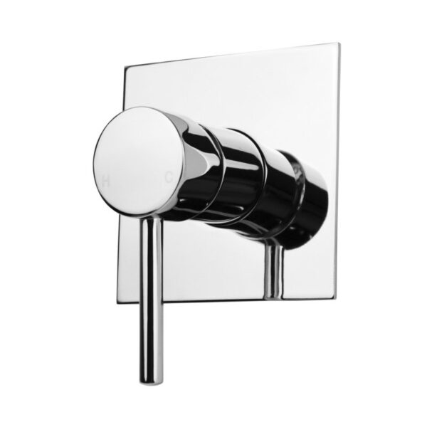 BADUNDKUCHE BKM207 RUND BATH/SHOWER MIXER CHROME / MATTE BLACK - Urban Designs Bathroom and Kitchen