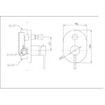 BADUNDKUCHE BKM208 RUND SHOWER DIVERTER MIXER CHROME AND COLOURED - Urban Designs Bathroom and Kitchen