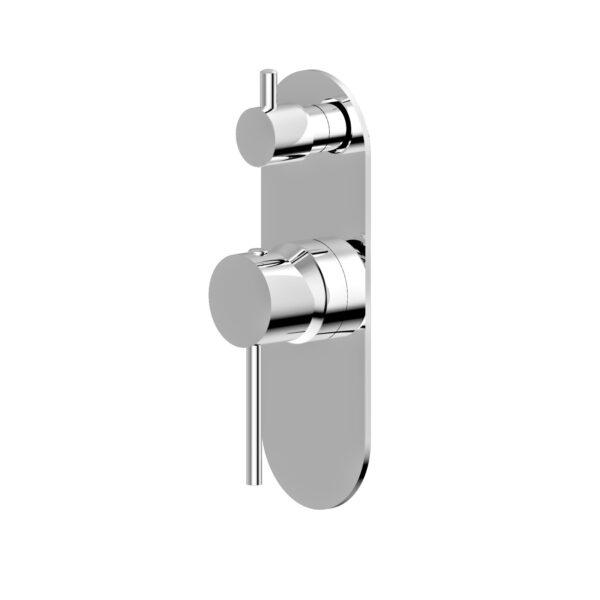 BADUNDKUCHE BKM2505 MORGAN RUND SHOWER DIVERTER MIXER CHROME AND COLOURED - Urban Designs Bathroom and Kitchen