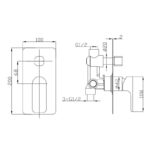 BADUNDKUCHE BKM404 LUXUS SHOWER DIVERTER MIXER CHROME AND COLOURED - Urban Designs Bathroom and Kitchen