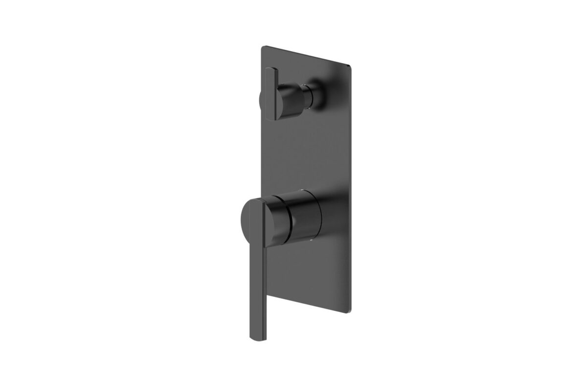 BADUNDKUCHE BKM605-B LITCHT SHOWER DIVERTER MIXER BLACK - Urban Designs Bathroom and Kitchen