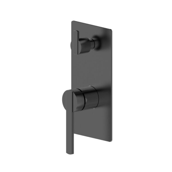 BADUNDKUCHE BKM605-B LITCHT SHOWER DIVERTER MIXER BLACK - Urban Designs Bathroom and Kitchen
