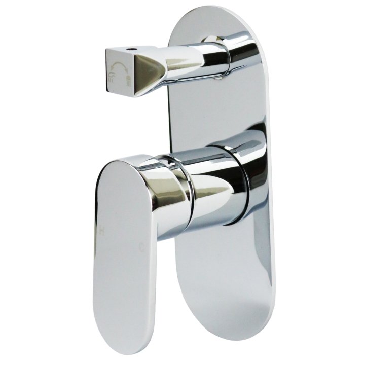 BADUNDKUCHE BKM705 OVAL SHOWER MIXER WITH DIVERTER CHROME AND COLOURED - Urban Designs Bathroom and Kitchen
