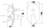 BADUNDKUCHE BKM705 OVAL SHOWER MIXER WITH DIVERTER CHROME AND COLOURED - Urban Designs Bathroom and Kitchen