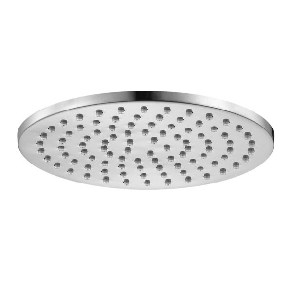 BADUNDKUCHE BKR200B RUND ROUND BRASS SHOWER HEAD 200MM CHROME / MATT BLACK - Urban Designs Bathroom and Kitchen