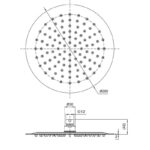 BADUNDKUCHE BKR250S RUND ROUND SHOWER HEAD 250MM CHROME AND COLOURED - Urban Designs Bathroom and Kitchen