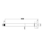 BADUNDKUCHE BKS03A RUND ROUND CEILING SHOWER ARM 300MM CHROME AND COLOURED - Urban Designs Bathroom and Kitchen