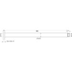 BADUNDKUCHE BKS05A ECKIG SQUARE CEILING SHOWER ARM 300MM CHROME AND COLOURED - Urban Designs Bathroom and Kitchen