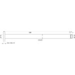 BADUNDKUCHE BKS06A ECKIG SQUARE CEILING SHOWER ARM 450MM CHROME AND COLOURED - Urban Designs Bathroom and Kitchen