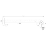 BADUNDKUCHE BKS07A-R RUND ROUND SHOWER ARM CHROME AND COLOURED - Urban Designs Bathroom and Kitchen