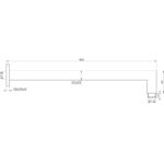 BADUNDKUCHE BKS08A ECKIG SQUARE SHOWER ARM CHROME AND COLOURED - Urban Designs Bathroom and Kitchen