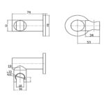 BADUNDKUCHE BKS101 HANDEL RUND MULTI-FUNCTION SHOWER ON BRACKET CHROME AND COLOURED - Urban Designs Bathroom and Kitchen
