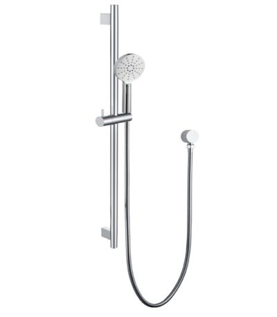 BADUNDKUCHE BKS103 WÄHLEN 10 ROUND MULTI-FUNCTION SLIDING SHOWER ON RAIL CHROME - Urban Designs Bathroom and Kitchen