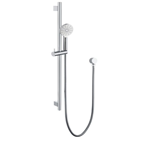 BADUNDKUCHE BKS103 WÄHLEN 10 ROUND MULTI-FUNCTION SLIDING SHOWER ON RAIL CHROME - Urban Designs Bathroom and Kitchen