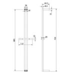 BADUNDKUCHE BKS104 HANDEL ECKIG MULTI-FUNCTION SQUARE SLIDING SHOWER ON RAIL CHROME AND COLOURED - Urban Designs Bathroom and Kitchen