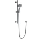 BADUNDKUCHE BKS105 HANDEL RUND MULTI-FUNCTION ROUND SLIDING SHOWER ON RAIL CHROME AND COLOURED - Urban Designs Bathroom and Kitchen