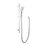 BADUNDKUCHE BKS106 WÄHLEN 10 SQUARE MULTI-FUNCTION SLIDING SHOWER ON RAIL CHROME / MATTE BLACK - Urban Designs Bathroom and Kitchen