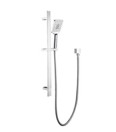 BADUNDKUCHE BKS106 WÄHLEN 10 SQUARE MULTI-FUNCTION SLIDING SHOWER ON RAIL CHROME / MATTE BLACK - Urban Designs Bathroom and Kitchen