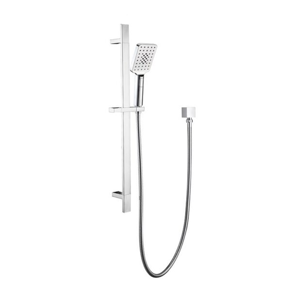 BADUNDKUCHE BKS106 WÄHLEN 10 SQUARE MULTI-FUNCTION SLIDING SHOWER ON RAIL CHROME / MATTE BLACK - Urban Designs Bathroom and Kitchen