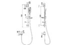 BADUNDKUCHE BKS107 HANDEL KASTEN MULTI-FUNCTION SLIDING SHOWER ON RAIL CHROME AND COLOURED - Urban Designs Bathroom and Kitchen