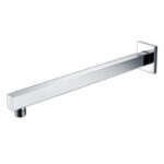 BADUNDKUCHE BKS10A ECKIG SQUARE SHOWER ARM 400MM CHROME / MATTE BLACK - Urban Designs Bathroom and Kitchen