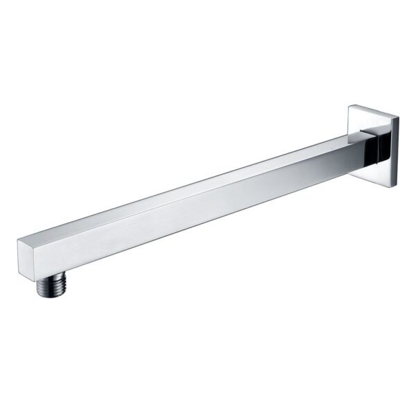 BADUNDKUCHE BKS10A ECKIG SQUARE SHOWER ARM 400MM CHROME / MATTE BLACK - Urban Designs Bathroom and Kitchen