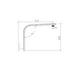 BADUNDKUCHE BKS15A ECKIG CURVED SHOWER ARM CHROME AND COLOURED - Urban Designs Bathroom and Kitchen