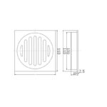 BADUNDKUCHE BKSF01 WAHLEN 10 ECKIG 100MM SQUARE FLOOR WASTE CHROME / MATTE BLACK - Urban Designs Bathroom and Kitchen