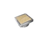 BADUNDKUCHE BKSF02 WAHLEN 10 ECKIG SMART TILE WASTE 100MM DIA CHROME / MATTE BLACK - Urban Designs Bathroom and Kitchen