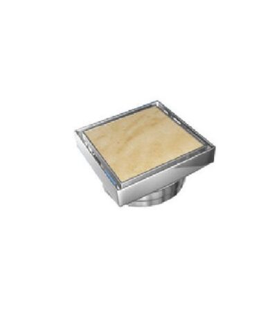 BADUNDKUCHE BKSF02 WAHLEN 10 ECKIG SMART TILE WASTE 100MM DIA CHROME / MATTE BLACK - Urban Designs Bathroom and Kitchen
