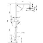 BADUNDKUCHE BKSR203 RUND MULTI-FUNCTION SLIDING SHOWER WITH OVERHEAD RAIN SHOWER CHROME AND COLOURED - Urban Designs Bathroom and Kitchen