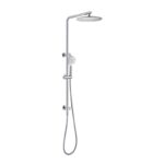 BADUNDKUCHE BKSR207 RUND MULTIFUNCTION SHOWER WITH 250MM OVERHEAD RAIN SHOWER CHROME / MATTE BLACK - Urban Designs Bathroom and Kitchen