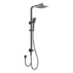 BADUNDKUCHE BKSS102 ECKIG MULTI-FUNCTION SQUARE SHOWER WITH OVERHEAD RAIN SHOWER CHROME / MATT BLACK - Urban Designs Bathroom and Kitchen