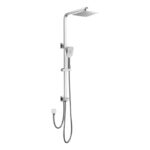 BADUNDKUCHE BKSS102 ECKIG MULTI-FUNCTION SQUARE SHOWER WITH OVERHEAD RAIN SHOWER CHROME / MATT BLACK - Urban Designs Bathroom and Kitchen