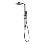 BADUNDKUCHE BKSS103 ECKIG SQUARE SLIDING SHOWER WITH OVERHEAD RAIN SHOWER CHROME AND COLOURED - Urban Designs Bathroom and Kitchen