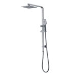 BADUNDKUCHE BKSS103 ECKIG SQUARE SLIDING SHOWER WITH OVERHEAD RAIN SHOWER CHROME AND COLOURED - Urban Designs Bathroom and Kitchen